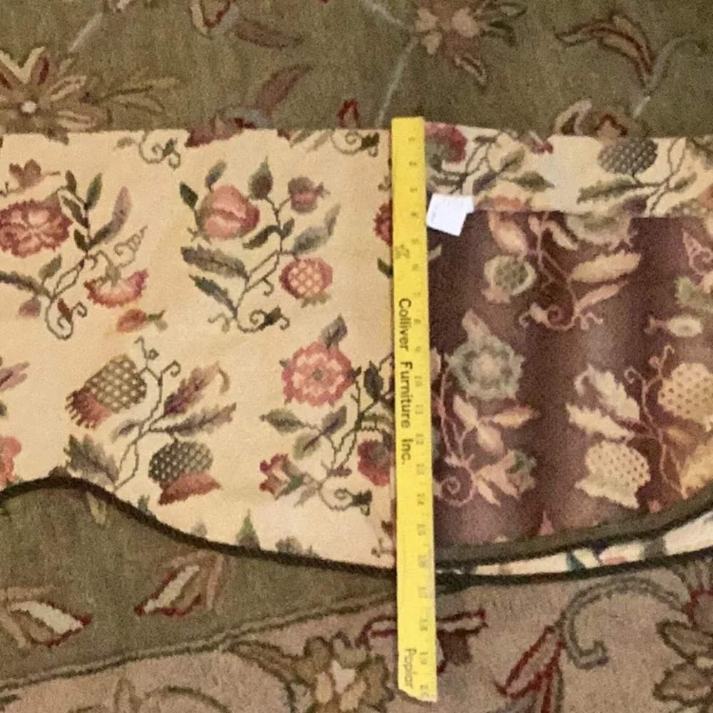 Valance TAPESTRY GOLD BOTANICAL Scroll Tapestry Cord 51” X 17” ⚜️